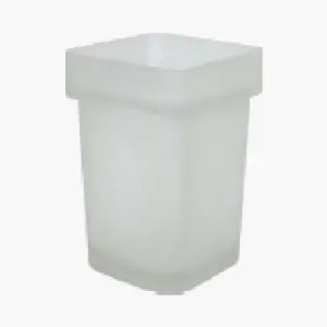 Vaso Cristal Escobillero Cuadrado